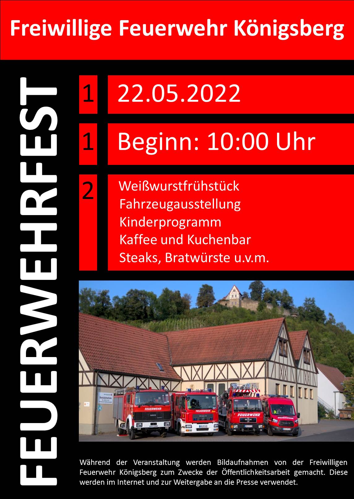 Plakat Feuerwehrfest 2022